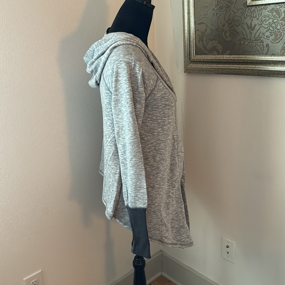 Z by Zella heather gray snap on buttons athleizure hoodie terry top jacket S - Picture 3 of 9